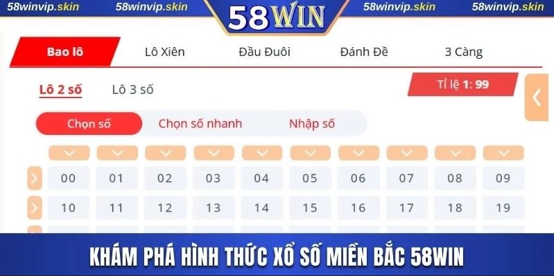Khám phá hình thức xổ số miền Bắc 58WIN