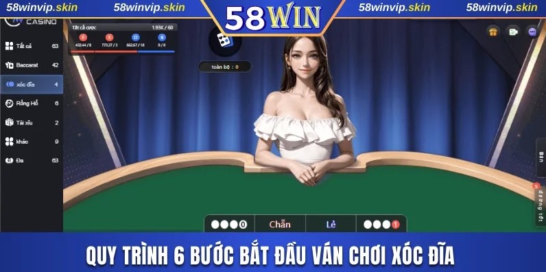 Quy trình 6 bước bắt đầu ván chơi xóc đĩa 